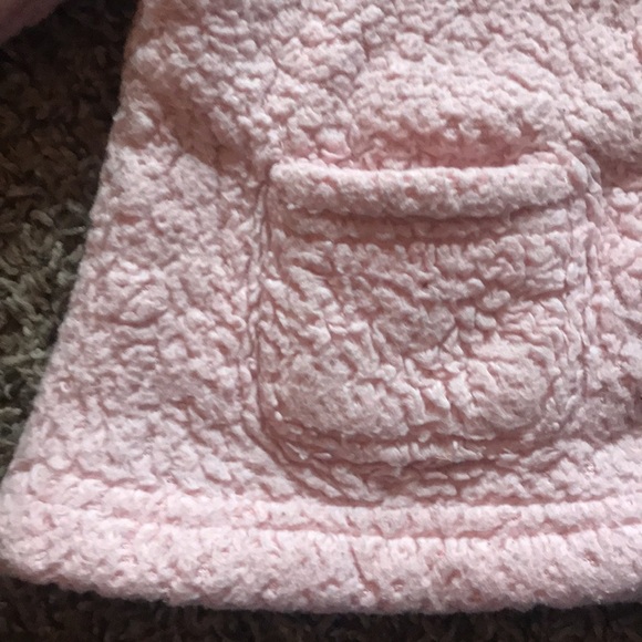 Carters Thick Light Pink Fleece Zip Up Hoodie - Picture 3 of 7